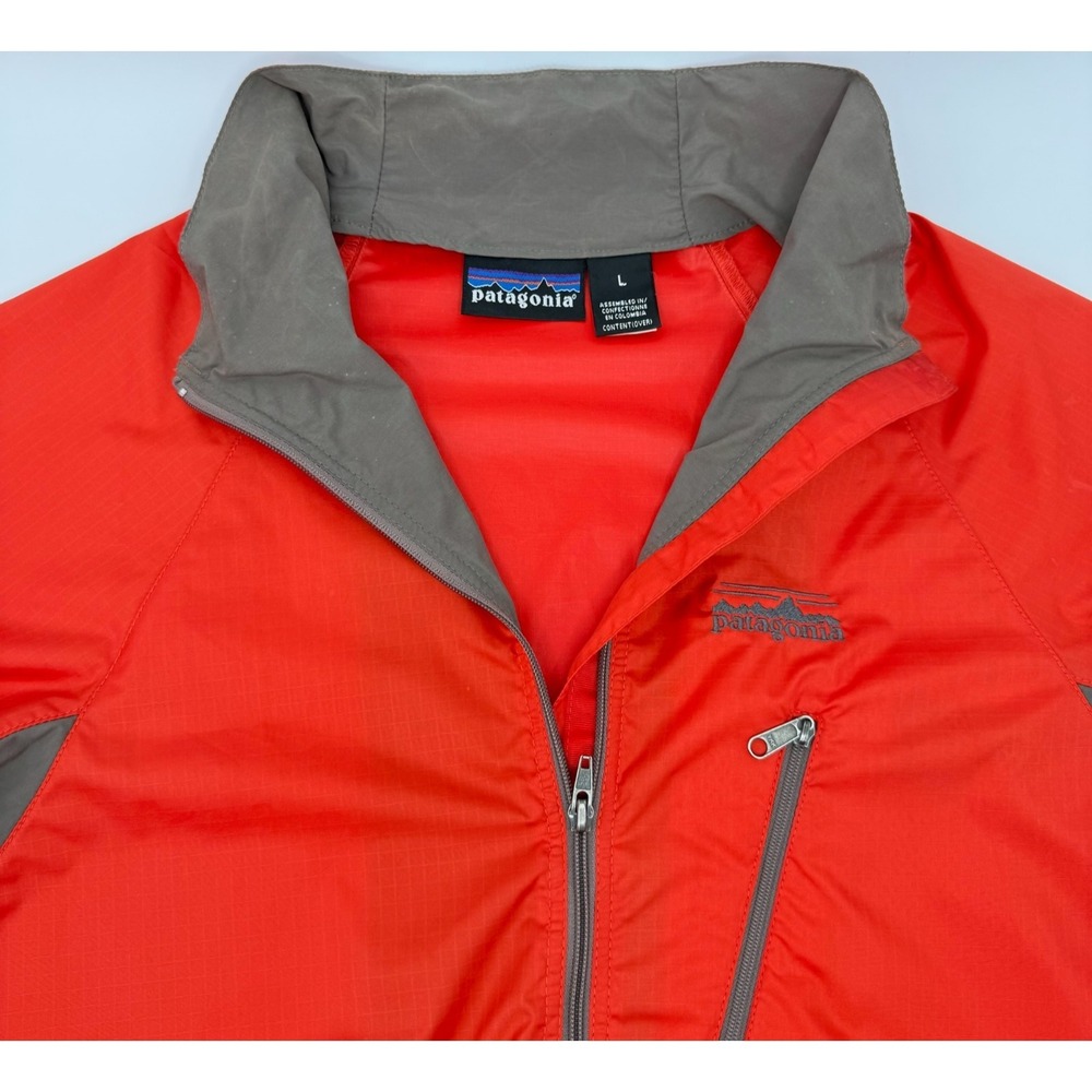 Patagonia Velocity O2 Jacket Men's L Orange Ultralight Packable Windbreaker